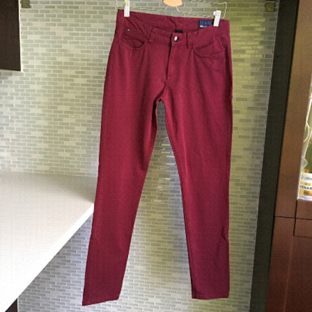 Mexx Skinny Leg Burgundy Red Pants